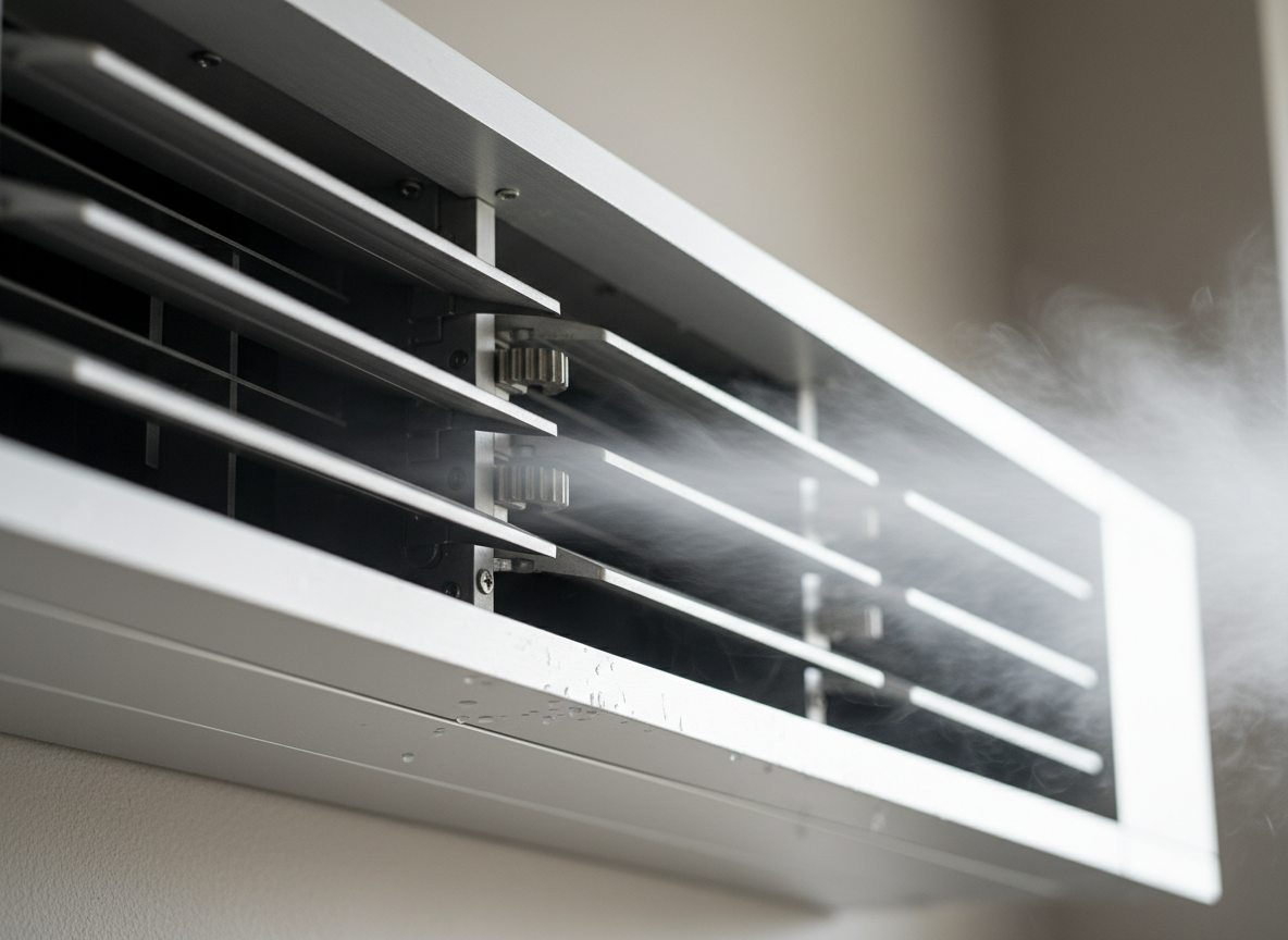 Airconditioning installatie bij bakstenen woning in Vlaanderen