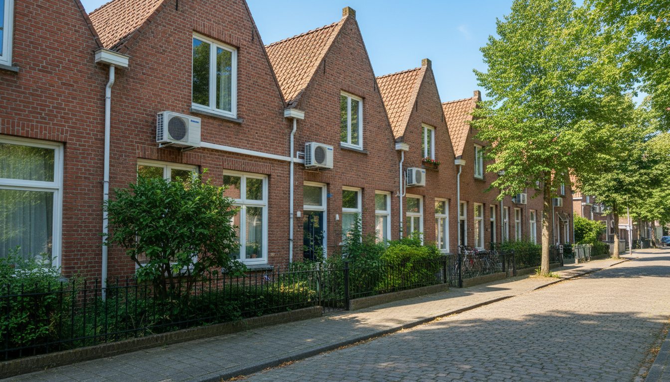 Airconditioning installatie bij moderne woning in Vlaanderen